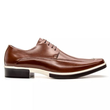 Chaussure Habillée Homme en Cuir Véritable – Ligne Genesis avec Lacets, Couleur Whisky